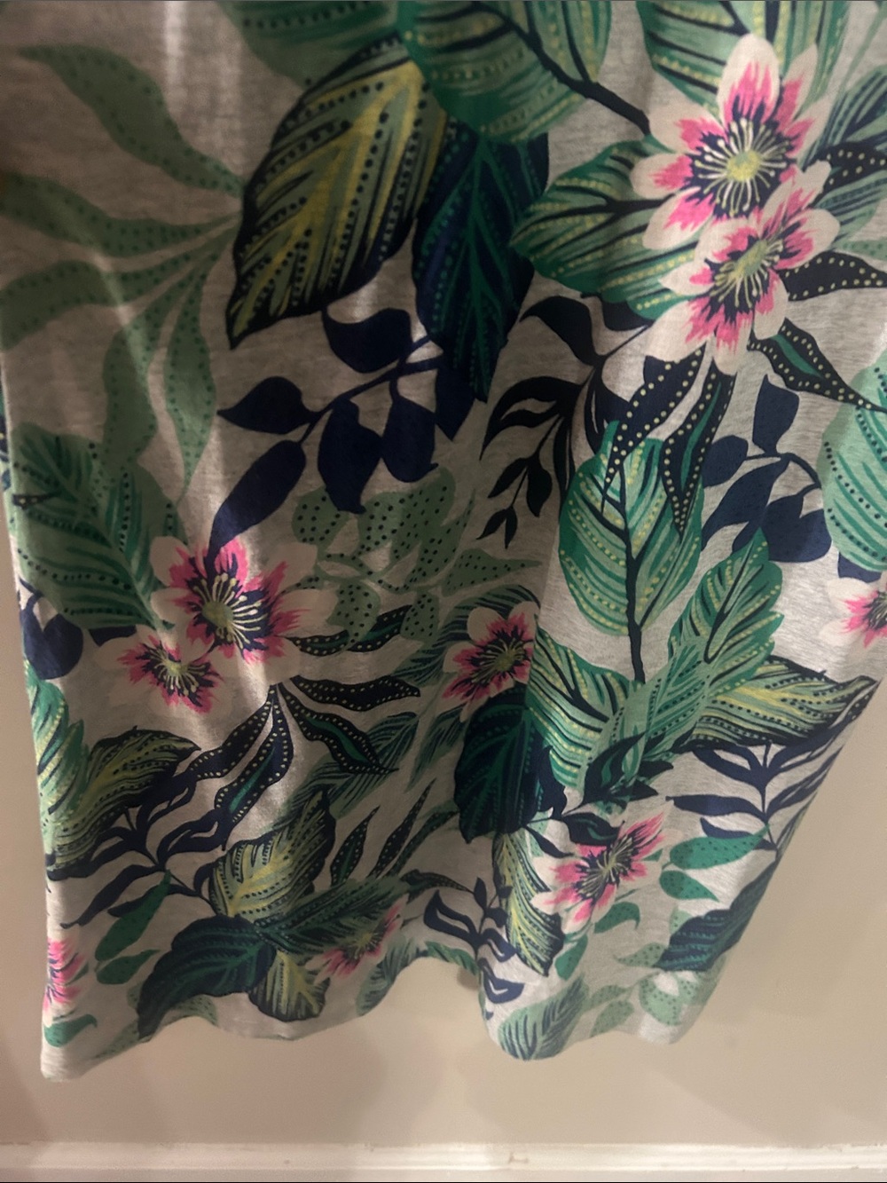 GAP Blue Green Pink Tropical-Print Spaghetti-Strap Maxi Dress - Picture 5 of 8